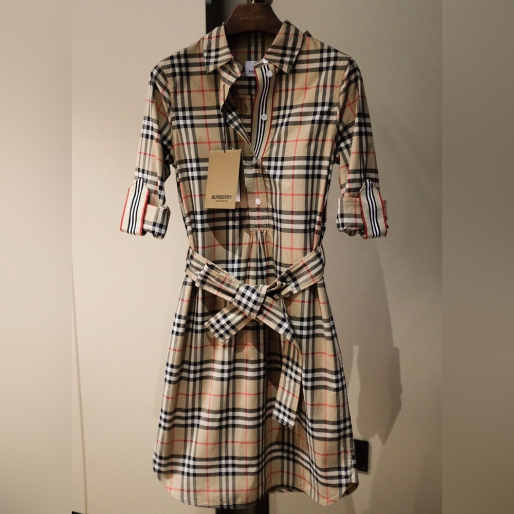 Giovanna Vintage-Checked Cotton Shirtdress